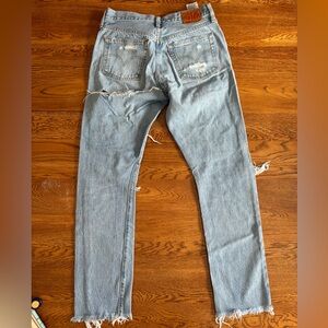 Levi’s 501 Skinny Light Blue Distressed Jeans
